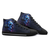 High-Top Canvas Shoes Neon Skull in Headphones