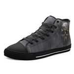 High-Top Canvas Shoes Metal Skull with Dripping Paint