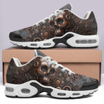 Air Cushion Sneakers Copper Skull with Gears