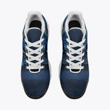 Air Cushion Sneakers Blue Skull with Roses