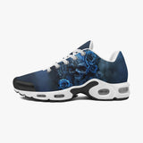 Air Cushion Sneakers Blue Skull with Roses