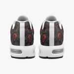 Air Cushion Sneakers Skull with Roses Artwork