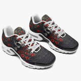 Air Cushion Sneakers Skull with Roses Artwork