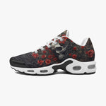 Air Cushion Sneakers Skull with Roses Artwork