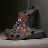 Classic Clogs Skull with Roses Artwork