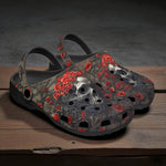 Classic Clogs Skull with Roses Artwork