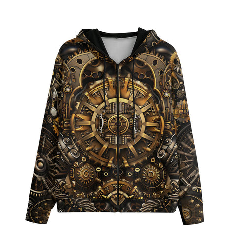 Men's Zip Up Hoodie Steampunk Fantastical Machines