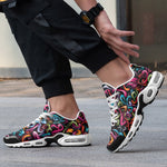 Air Cushion Sneakers Colorful Graffiti Art