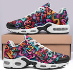 Air Cushion Sneakers Colorful Graffiti Art