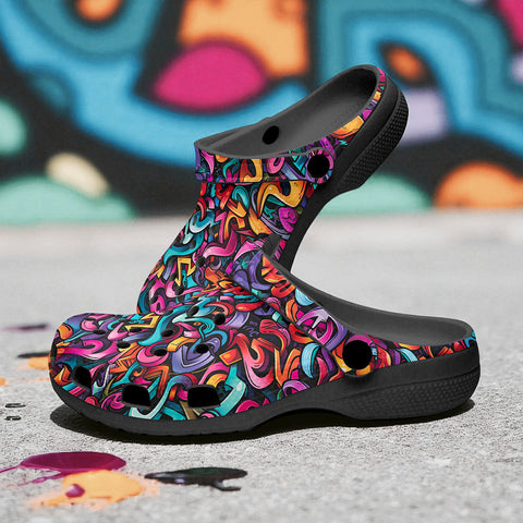 Classic Clogs Colorful Graffiti Art