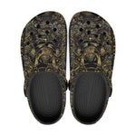 Classic Clogs Golden Samurai Mask Japanese Motifs