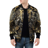 Bomber Jacket Samurai and Dragons Japanese Artwork