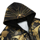 Men's Zip Up Hoodie Samurai and Dragons Japanese Artwork