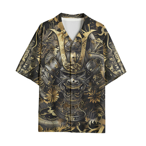 Hawaiian Shirt Samurai and Dragons Japanese Artwork