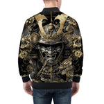 Bomber Jacket Golden Samurai and Dragon Art