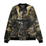 Bomber Jacket Golden Samurai and Dragon Art