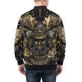 Bomber Jacket Golden Samurai Mask Artwork
