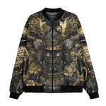 Bomber Jacket Golden Samurai Mask Artwork