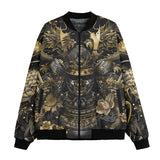 Bomber Jacket Golden Samurai Mask Artwork