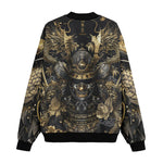 Bomber Jacket Golden Samurai Mask Artwork