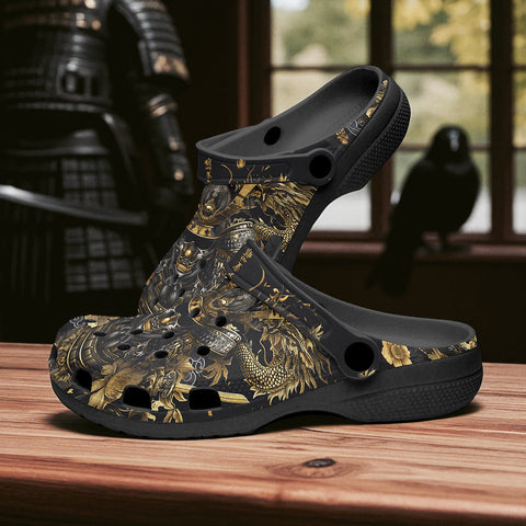 Classic Clogs Golden Samurai Mask Artwork