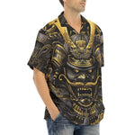Hawaiian Shirt Golden Samurai Japanese Artwork