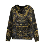 Men's Zip Up Hoodie Golden Samurai Japanese Artwork