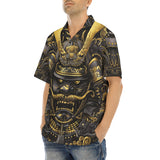 Hawaiian Shirt Golden Samurai Japanese Artwork