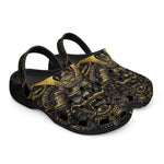 Classic Clogs Golden Samurai Japanese Artwork