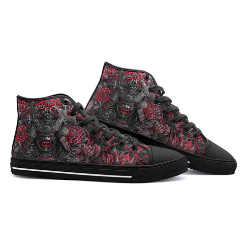 High-Top Canvas Shoes Japanese samurai Fantasy Art
