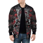 Bomber Jacket Samurai Armor in Black and Red