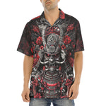 Hawaiian Shirt Samurai Armor in Black and Red