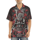 Hawaiian Shirt Samurai Armor in Black and Red
