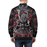 Bomber Jacket Samurai Armor in Black and Red