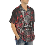 Hawaiian Shirt Samurai Armor in Black and Red