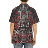 Hawaiian Shirt Samurai Armor in Black and Red