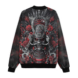Bomber Jacket Samurai Armor in Black and Red