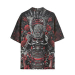 Hawaiian Shirt Samurai Armor in Black and Red