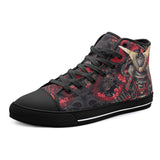 High-Top Canvas Shoes Japanese Samurai Collage