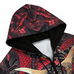 Men's Zip Up Hoodie Japanese Samurai Collage