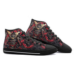 High-Top Canvas Shoes Japanese Samurai Collage