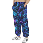 Men's Sweatpants Neon Leaves Glowing Edges