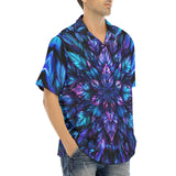 Hawaiian Shirt Neon Leaves Glowing Edges