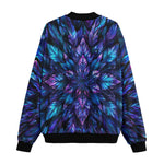 Bomber Jacket Neon Leaves Glowing Edges