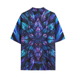 Hawaiian Shirt Neon Leaves Glowing Edges
