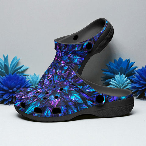 Classic Clogs Neon Leaves Glowing Edges