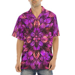 Hawaiian Shirt Purple Neon Leaves