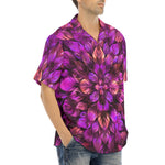 Hawaiian Shirt Purple Neon Leaves