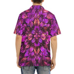 Hawaiian Shirt Purple Neon Leaves