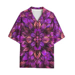 Hawaiian Shirt Purple Neon Leaves